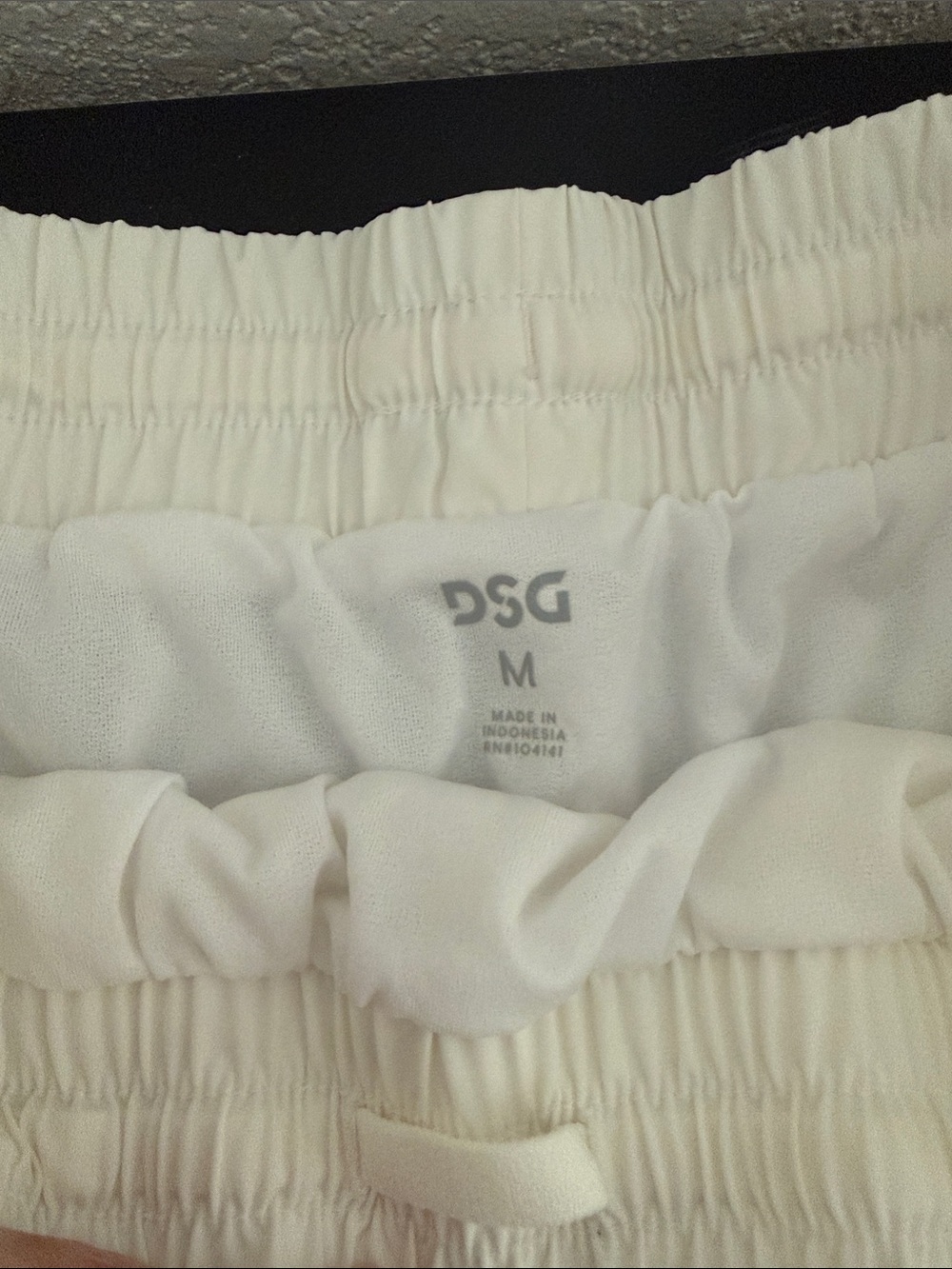 DSG Olive Green and White Athletic Running Shorts - Picture 3 of 4